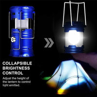 6 LED Collapsible Solar Camping Lantern / Flash Light - Golonzo -                                                                             