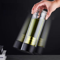 Glass Water Bottle With Tea Strainer-water bottles-Golonzo