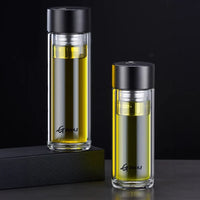 Glass Water Bottle With Tea Strainer-water bottles-Golonzo