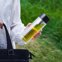 Glass Water Bottle With Tea Strainer-water bottles-Golonzo