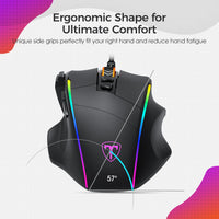 Ergonomic Gaming Mouse Wired 8 Buttons Programmable Mice with 8000 DPI with RGB Backlit-Golonzo
