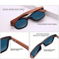 Natural Wooden Polarized Sunglasses - Golonzo -                                                                             