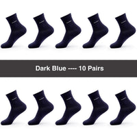 (10 Pairs / Set) Anti-Bacterial Men Bamboo Socks - Comfortable Breathable Casual Business Man Sock - Golonzo -                                                                             