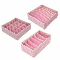 3PC/Set Circle Pattern Storage Boxes  For Underwear Towels Socks Ties - Golonzo -                                                                             