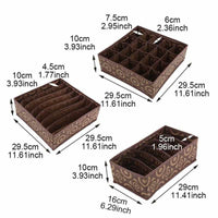 3PC/Set Circle Pattern Storage Boxes  For Underwear Towels Socks Ties - Golonzo -                                                                             