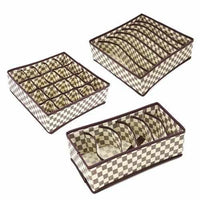 3PC/Set Circle Pattern Storage Boxes  For Underwear Towels Socks Ties - Golonzo -                                                                             