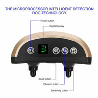 Anti Bark Dog Training Collar - Vibration / Electric Shock / Sound For Dogs IP7 waterproof - Golonzo -                                                                             