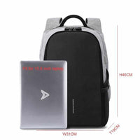 Fashion Functional 15.6 inch Laptop Backpack - Anti theft/Large Capacity/USB Recharging - Golonzo -                                                                             