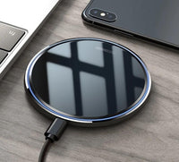 10W Qi Wireless Charger For iPhone X/XS Max XR 8 Plus Mirror Wireless Charging - Golonzo -                                                                             