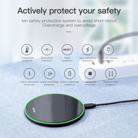 10W Qi Wireless Charger For iPhone X/XS Max XR 8 Plus Mirror Wireless Charging - Golonzo -                                                                             