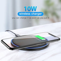 10W Qi Wireless Charger For iPhone X/XS Max XR 8 Plus Mirror Wireless Charging - Golonzo -                                                                             