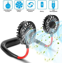 cold fan hands free neck fan rechargeable mini sports - Golonzo -                                                                             