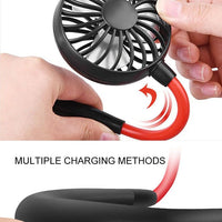 cold fan hands free neck fan rechargeable mini sports - Golonzo -                                                                             