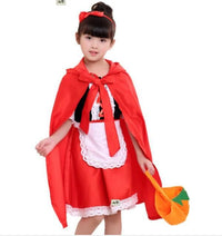1set/lot Little Red Riding Hood Halloween Kids Costume - Golonzo -                                                                             
