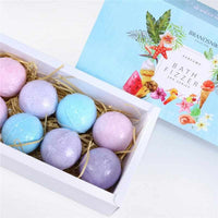 8Pcs/set Bath Salts Ball - Bath Bombs Set Stress Relief - Bath Fizzer Body Scrub - Golonzo -                                                                             