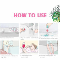 8Pcs/set Bath Salts Ball - Bath Bombs Set Stress Relief - Bath Fizzer Body Scrub - Golonzo -                                                                             