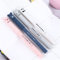 4 Pcs/set Kawaii Pig Bear Cat Mouse Erasable Gel Pen - Golonzo -                                                                             