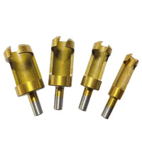 4Pc/set Round Shank Carbon Steel Woodworking Plug Cutters - Golonzo -                                                                             