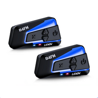 Motorcycle Bluetooth Helmet Headsets Intercom - LX B4FM Pro-Motorcycle Helmet Parts & Accessories-Golonzo