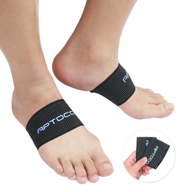 1Pair Copper Ion Fiber Compression Foot Arch Support Brace Sleeve Foot Health Care-Foot Care-Golonzo
