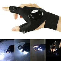 Charged Gloves Outdoor Hiking Fingerless Gloves with LED Light-Gloves & Mittens-Golonzo