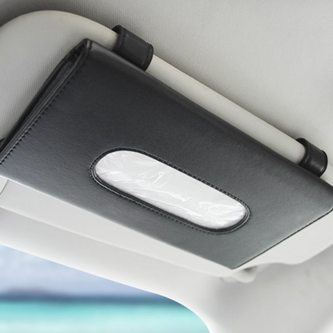 Car Tissue Box Towel Sets Car Sun Visor Tissue Box Holder Auto Interior Storage Decoration for Car Accessories-Facial Tissue Holder-Golonzo