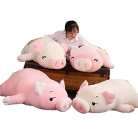 Hot Ultra Soft Squishy Giant Piggy Doll Lying Sleepy Plush Animal Toy-Stuffed Animals-Golonzo