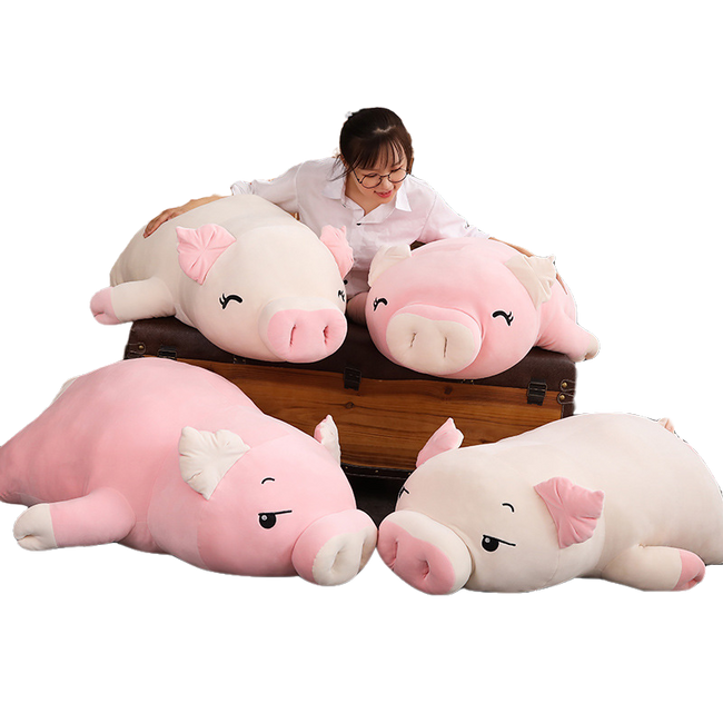 Hot Ultra Soft Squishy Giant Piggy Doll Lying Sleepy Plush Animal Toy-Stuffed Animals-Golonzo