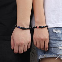 12 Constellation Couple Black Stone Bracelet-Bracelets-Golonzo