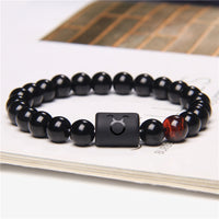 12 Zodiac Signs Charm Natural Stone Beads Bracelets-Bracelets-Golonzo