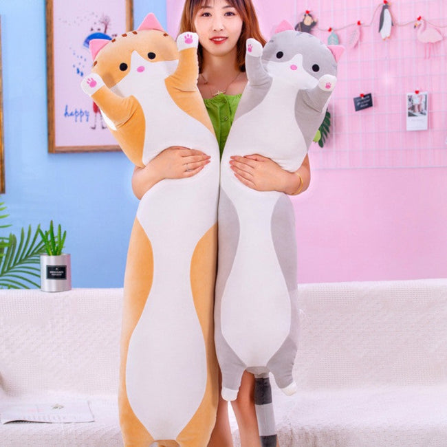 130cm Cute Soft Long Cat Nap Pillow Plush Toys-Dolls-Golonzo