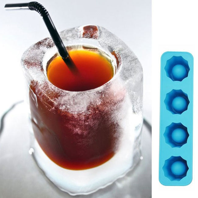 Ice Cube Mold Freeze 4 Cups Glasses Mould Novelty Gifts-Coffee and Tea Cups-Golonzo