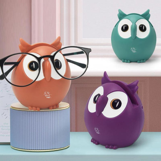 Creative Plastic Cute Owl Music Box Household Decor Ornaments Phone Glasses Card Storage-Storage Holders & Racks-Golonzo