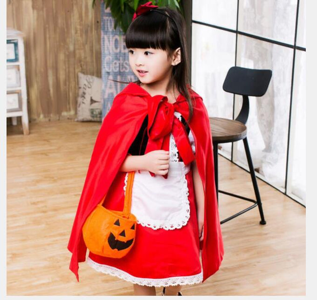 1set/lot Little Red Riding Hood Halloween Kids Costume-Costumes-Golonzo