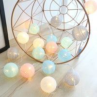 LED Light String with Beautiful Cotton Ball-Light Ropes & Strings-Golonzo