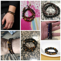Chains Bracelet Set - Tiger Eye Stone Bracelets Natural-Bracelets-Golonzo