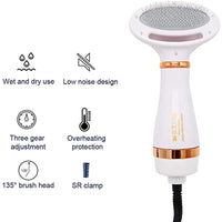Pet Hair Dryer& Brush Slicker-Pet Hair Dryers-Golonzo