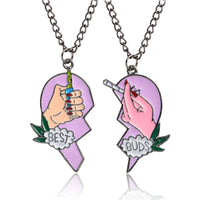 Best Friends Love Couple Necklace For Women Cut Animal Rabbit Rainbow-Necklace-Golonzo