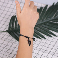 Unique Couple Bracelets for Women Men Black Stainless Steel Heart-Bracelets-Golonzo