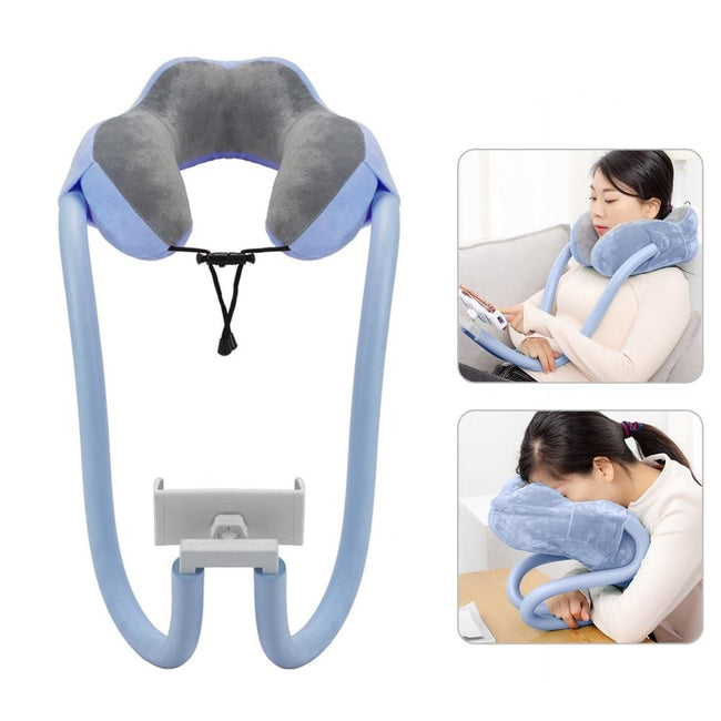 2 in 1 U Shaped Neck Pillow With Gooseneck Tablet Phone Holder-Pillow-Golonzo