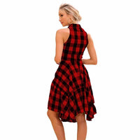 Plaid Leisure Vintage Dresses-Dresses-Golonzo