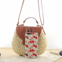 Ladies Woven Knitting Messenger Straw Bags-Handbags-Golonzo