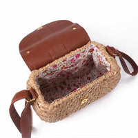 Ladies Woven Knitting Messenger Straw Bags-Handbags-Golonzo