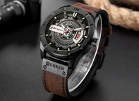 Men's Military Sports Watches - Quartz Leather Wrist Watch-Watch-Golonzo