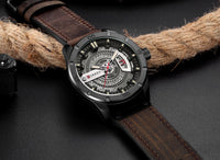 Men's Military Sports Watches - Quartz Leather Wrist Watch-Watch-Golonzo