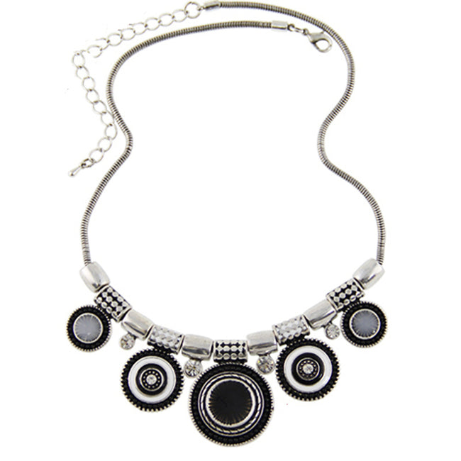 Ethnic Collares Vintage Colorful Bead Pendant Necklace-Necklaces-Golonzo