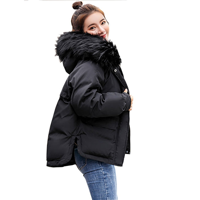 Full Slim Hair Cotton-padded Women Winter Jacket-Coats and Jackets-Golonzo