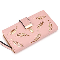 Gold Leaves Women Long Wallet Purse-Handbags, Wallets & Cases-Golonzo