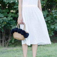 Tassel Decoration Straw Bag-Handbags-Golonzo