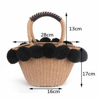 Tassel Decoration Straw Bag-Handbags-Golonzo